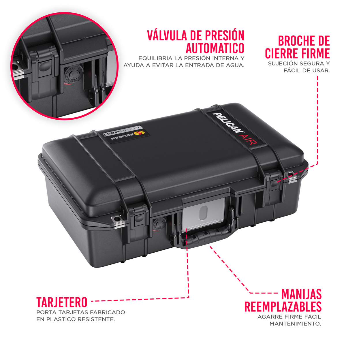 Estuche Pelican Air 1485 Black #color_Black