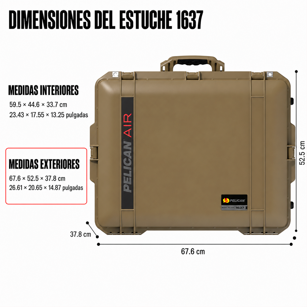 Estuche Pelican Air 1637 Desert Tan #color_Desert Tan