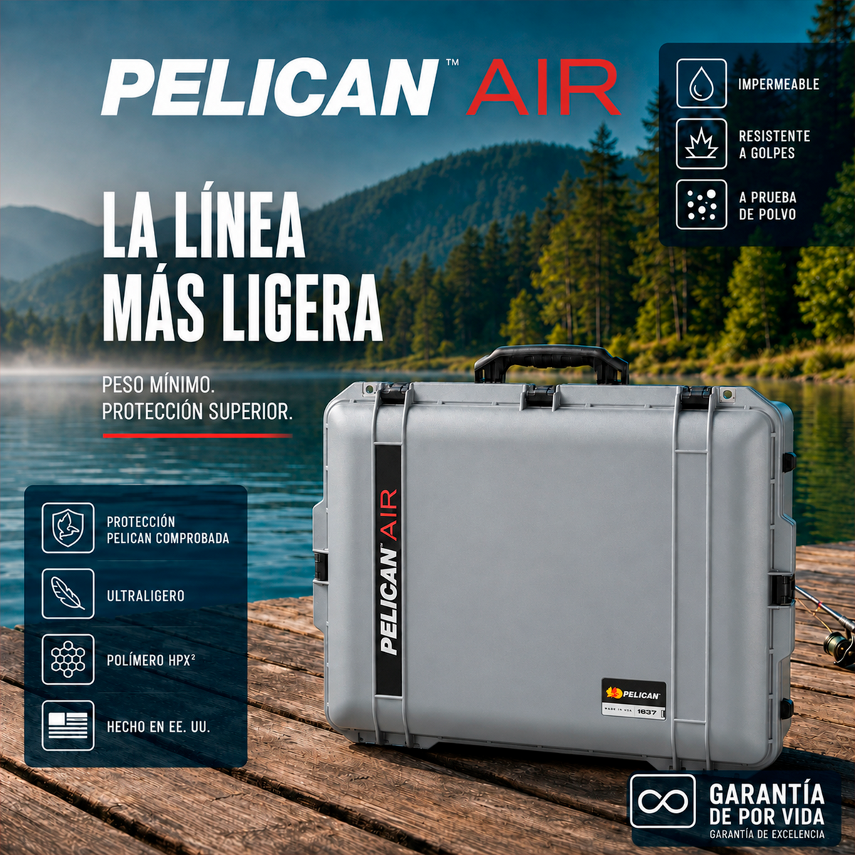 Estuche Pelican Air 1637 Silver #color_Silver