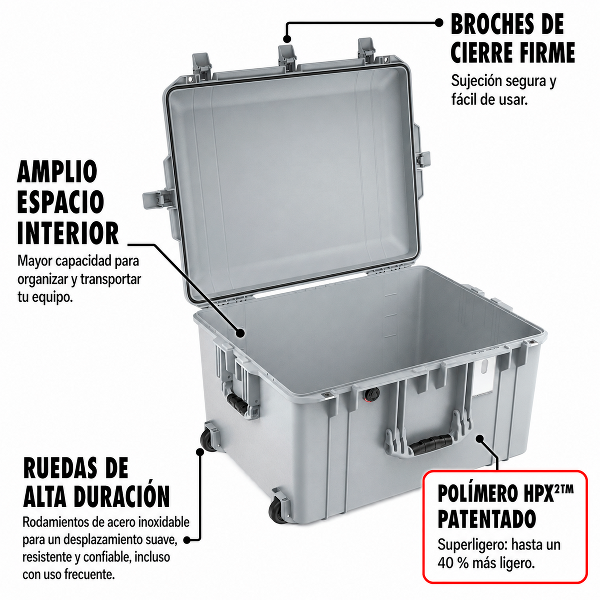 Estuche Pelican Air 1637 Silver #color_Silver