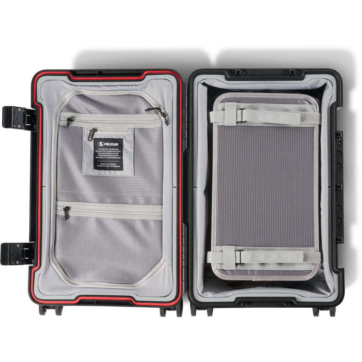 Maleta de mano rígida Pelican ATX 22 Black, interior abierto #color_Black