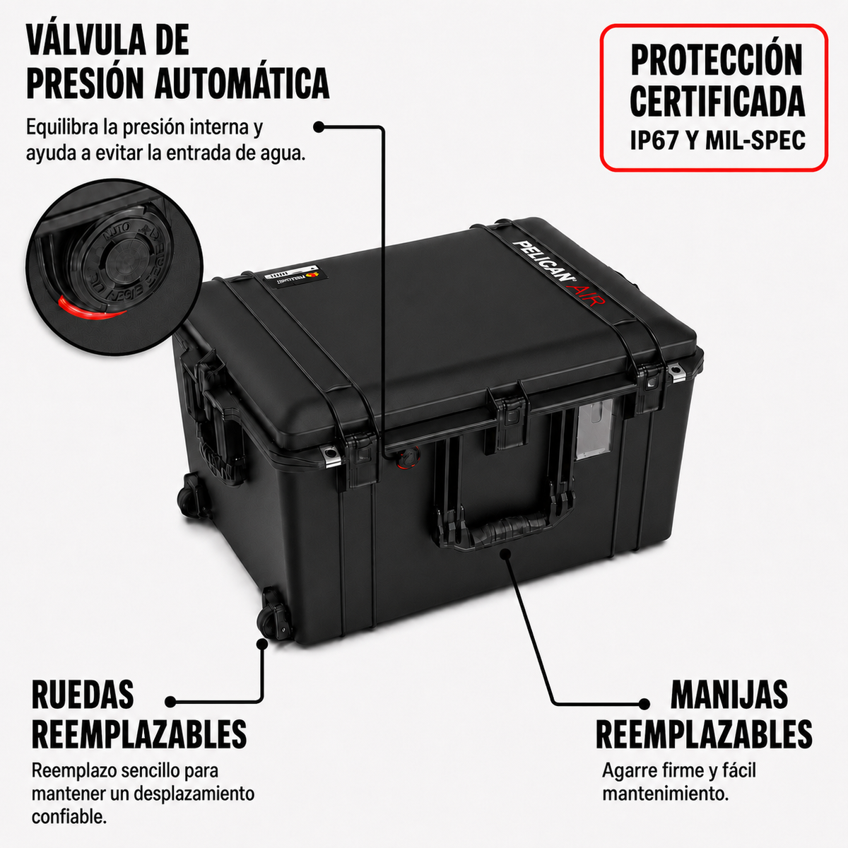 Estuche Pelican Air 1637 Black #color_Black