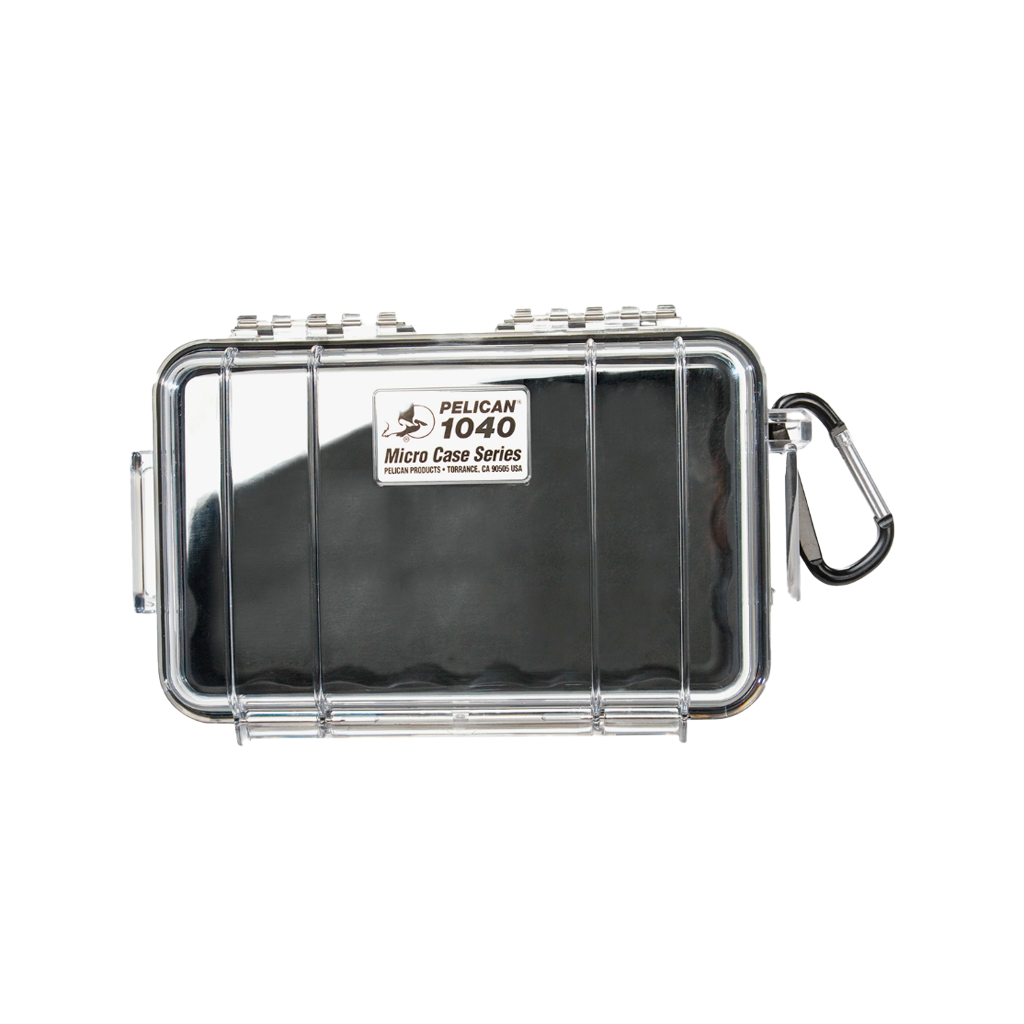 Micro case de protección Pelican 1040 Black/Clear #color_Black/Clear