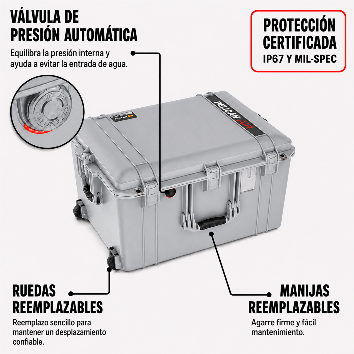 Estuche Pelican Air 1637 Silver #color_Silver