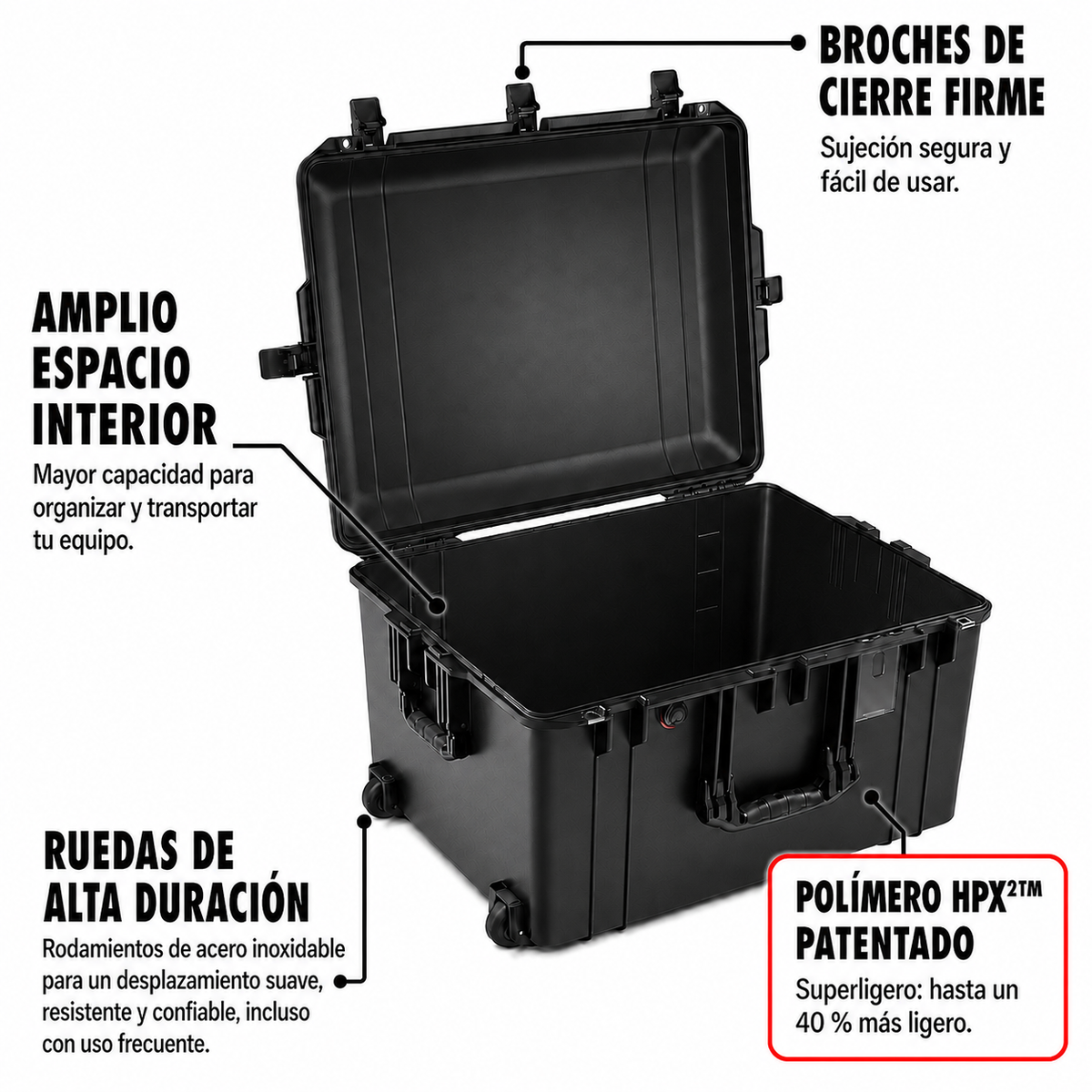 Estuche Pelican Air 1637 Black #color_Black