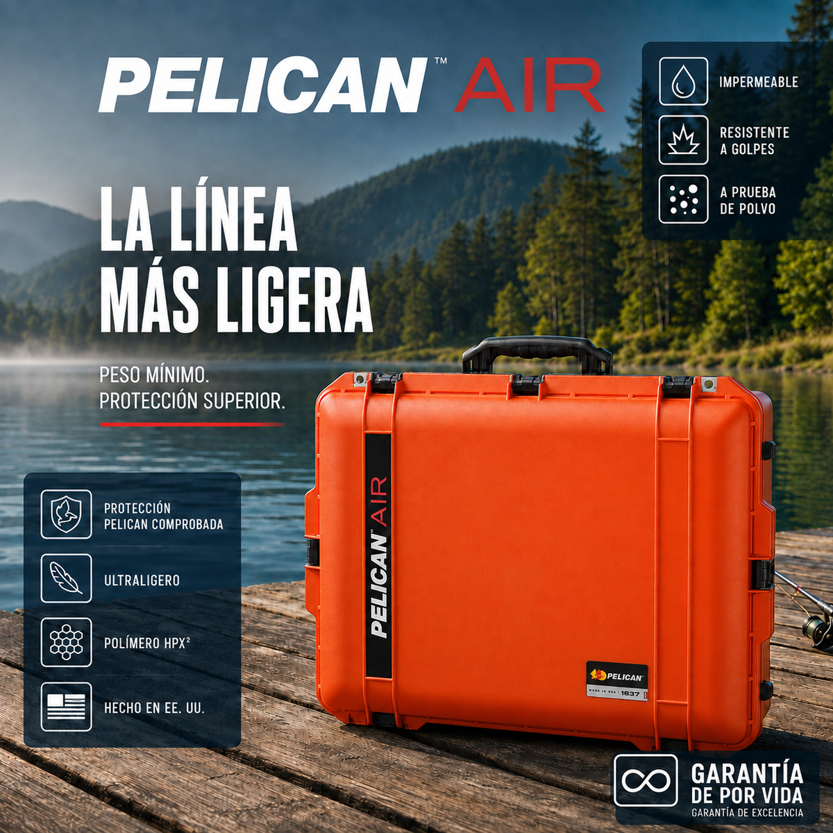 Estuche Pelican Air 1637 Orange #color_Orange