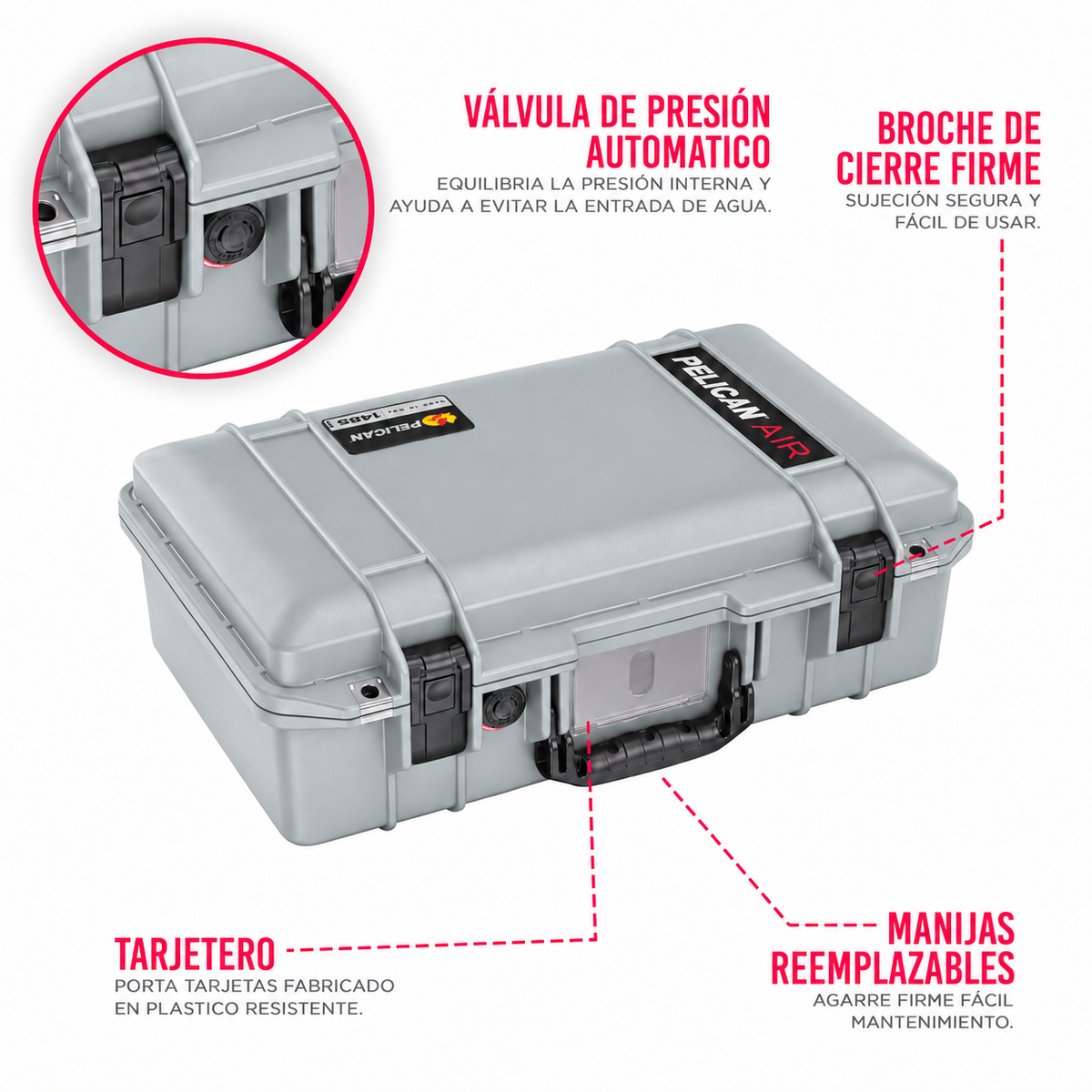 Estuche Pelican Air 1485 Silver #color_Silver