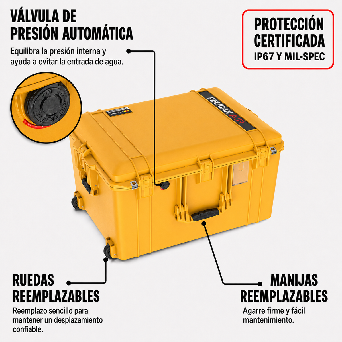 Estuche Pelican Air 1637 Yellow #color_Yellow