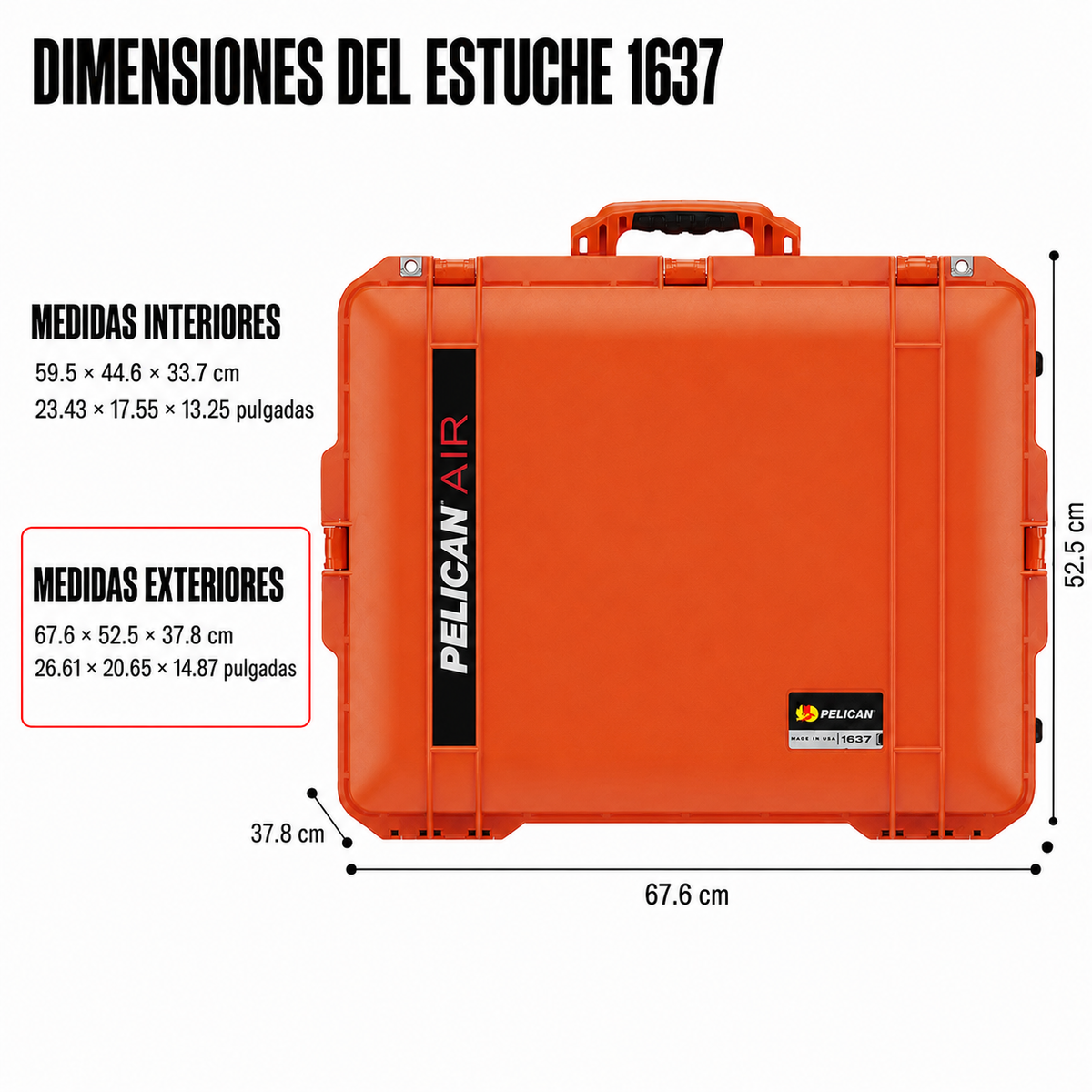 Estuche Pelican Air 1637 Orange #color_Orange