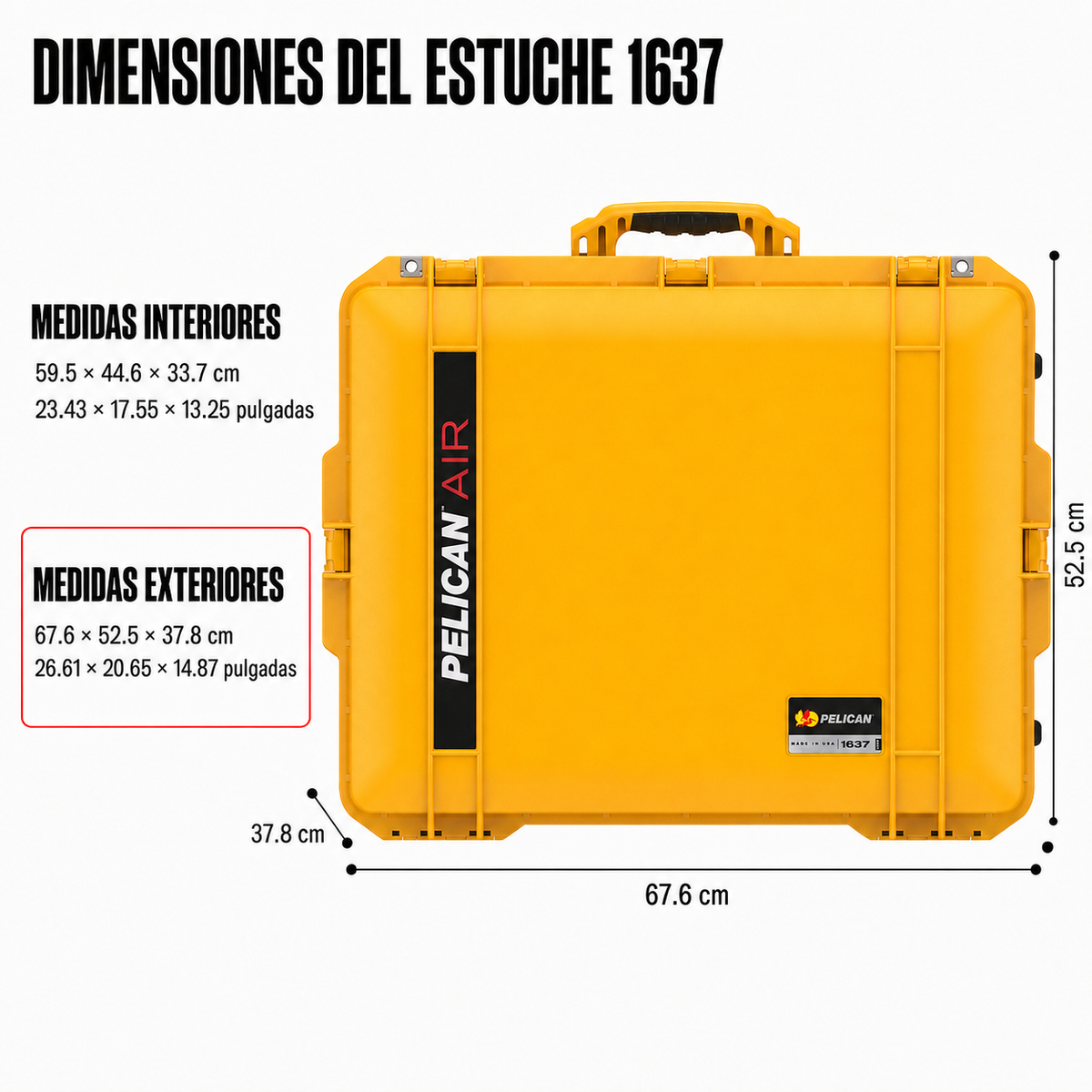 Estuche Pelican Air 1637 Yellow #color_Yellow