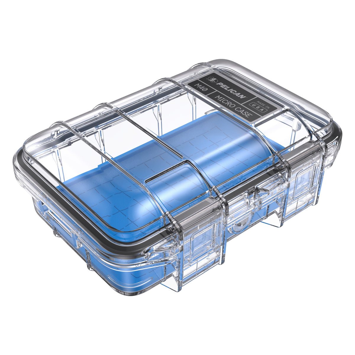 Micro case de proteccion Pelican M40 Blue/Clear #color_Blue/Clear