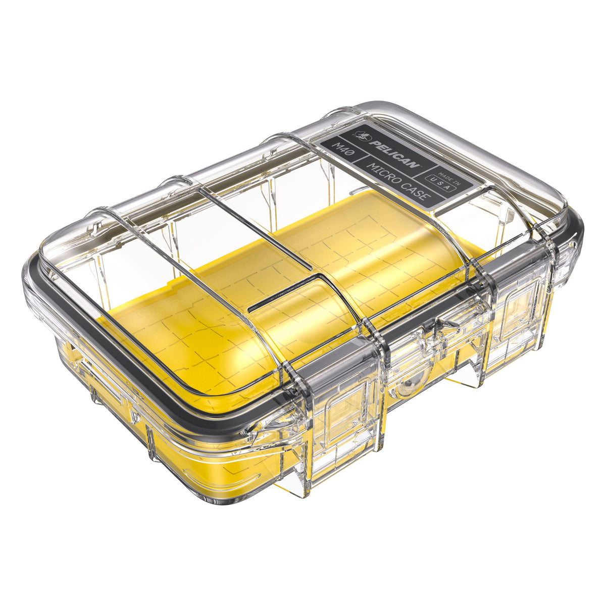 Micro case de proteccion Pelican M40 Yellow/Clear #color_Yellow/Clear